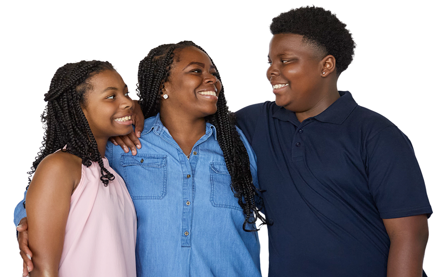 Family smiling